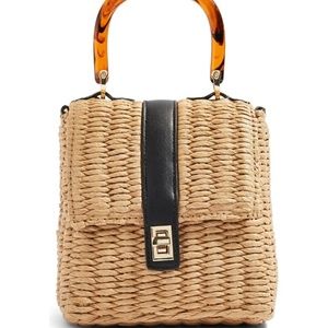 Topshop Skyla Top Handle Straw Bag